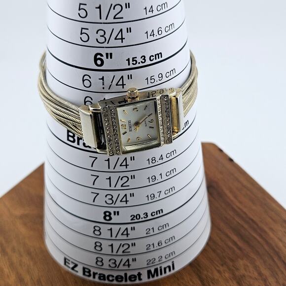 Rumours Women's Gaudy Bling Bracelet Watch Rhinestone Gold Silver Chain Band - Picture 7 of 7